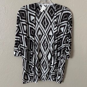 Woman’s Chicos Dolman Lightweight Semi Sheer Open Cardigan, Brown Size 0 Small